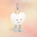 Amuseables Cream Heart Bag Charm | Amuseables Collection