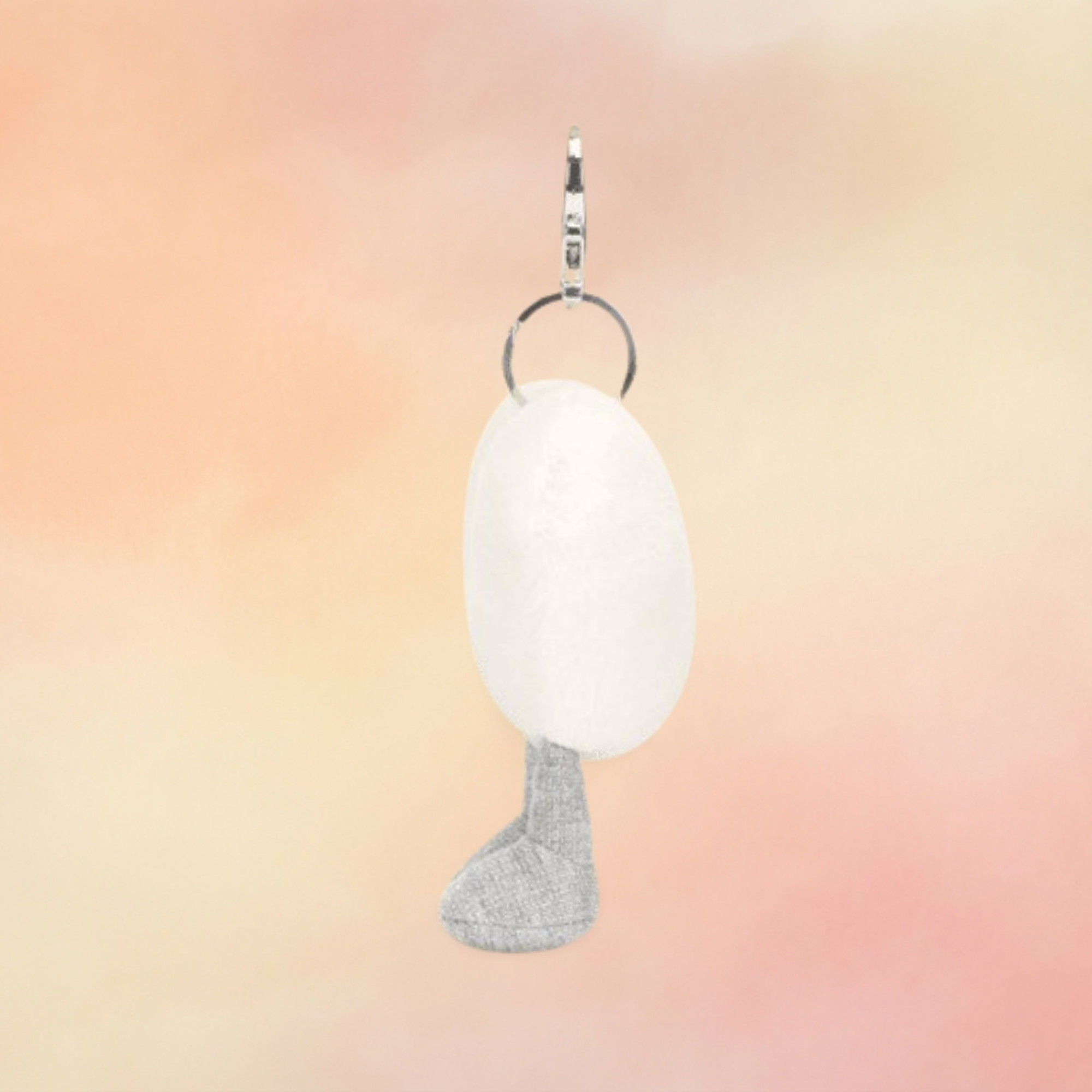Amuseables Cream Heart Bag Charm | Amuseables Collection