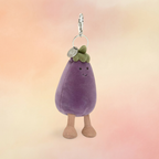 Vivacious Vegetable Aubergine Bag Charm | Amuseables Food & Drink